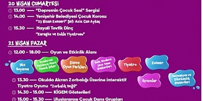 Yenişehir Belediyesinden çocuklar için renkli bayram programı