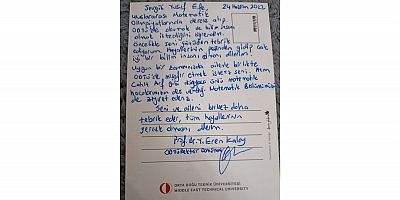 YENİŞEHİRLİ YUSUF EFE’YE ODTÜ’DEN DAVET MEKTUBU
